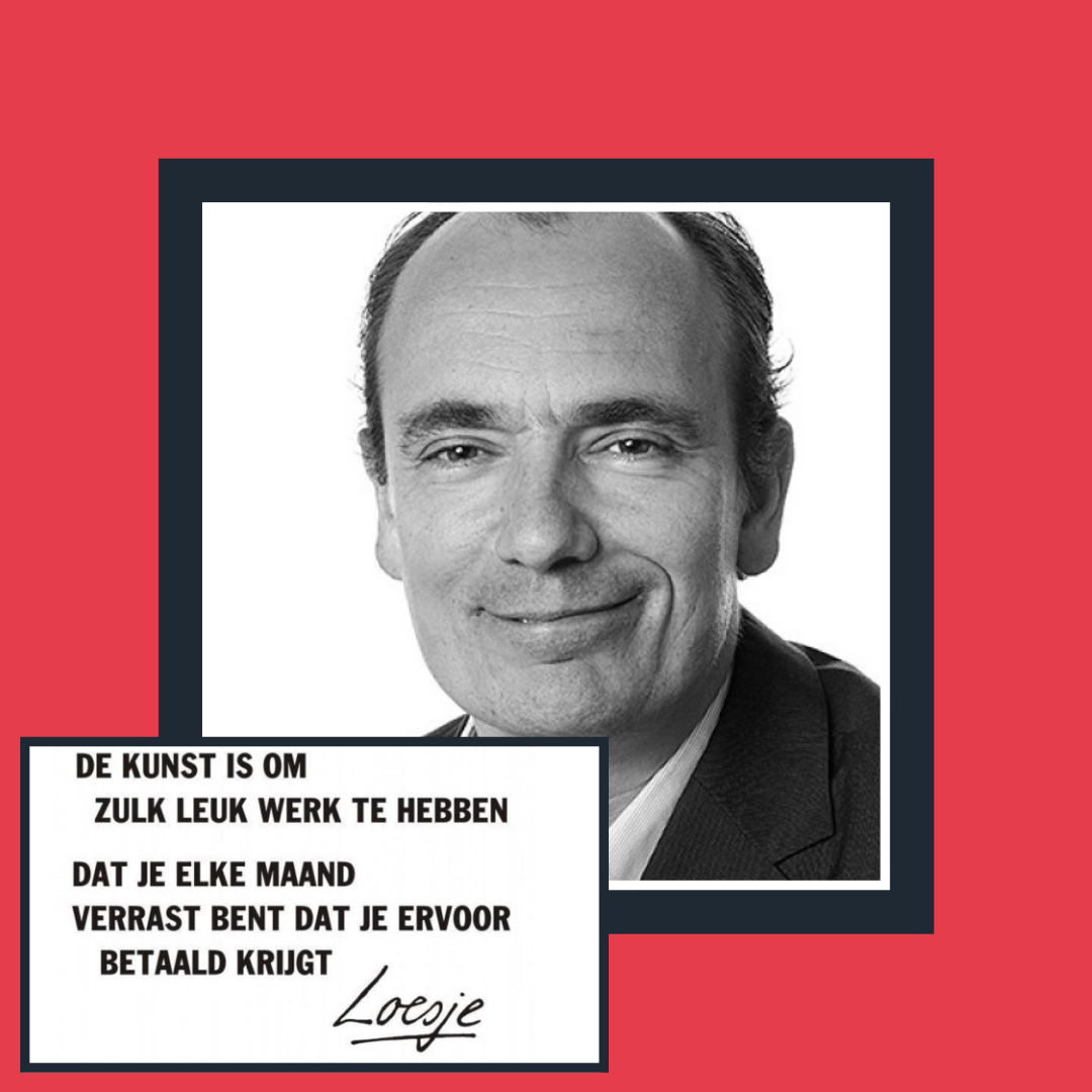 Loesje: leuk werk hebben (werkgeluk) en foto van Arjan Broere